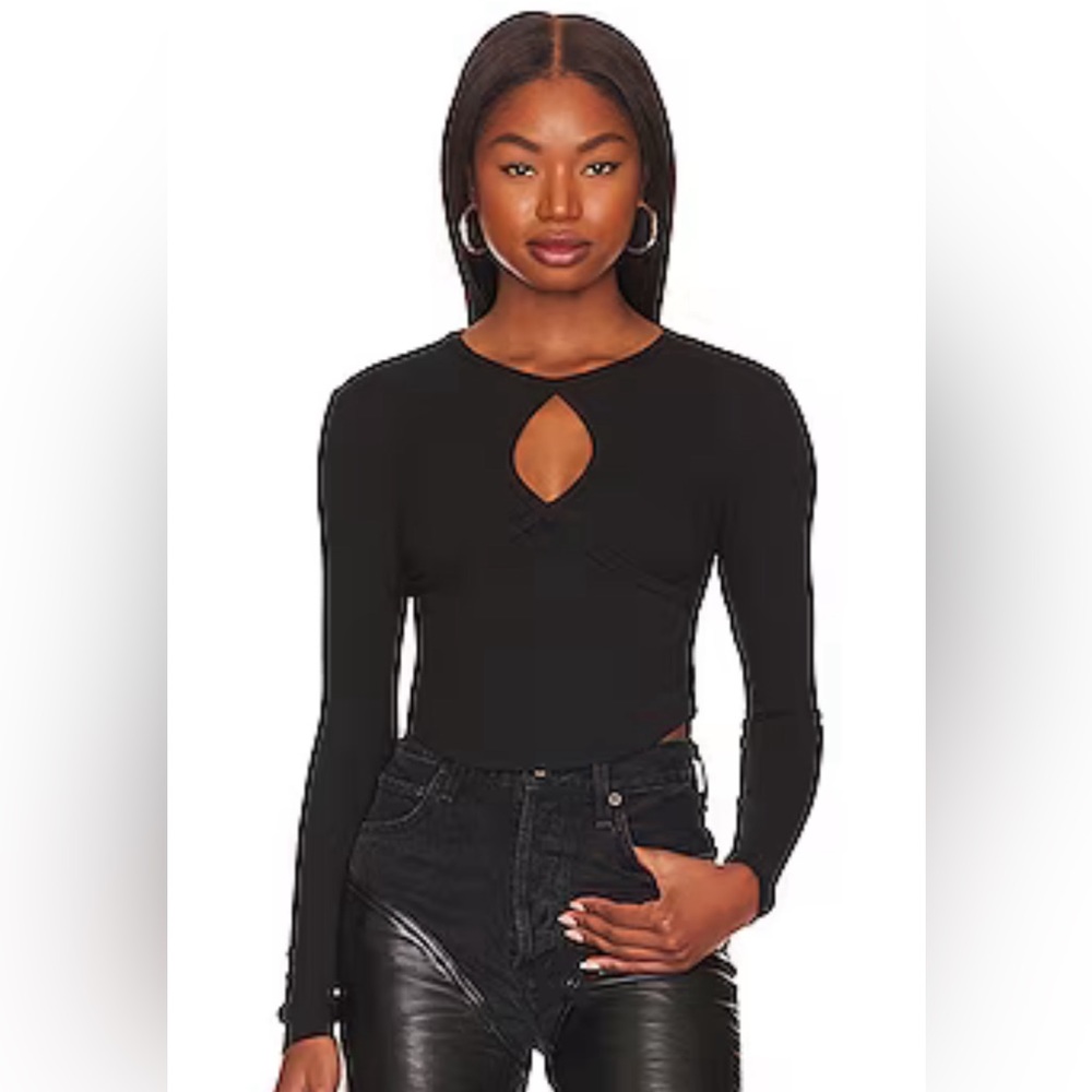 NWOT, All The Ways Ella Key Hole Black Shirt, Small, from Revolve- never worn